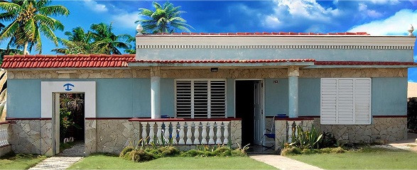 'House front' Casas particulares are an alternative to hotels in Cuba. Check our website cubaparticular.com often for new casas.