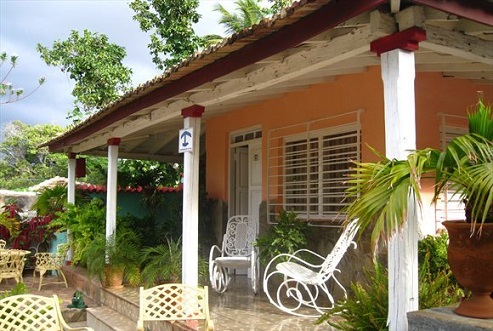 'House front' Casas particulares are an alternative to hotels in Cuba. Check our website cubaparticular.com often for new casas.